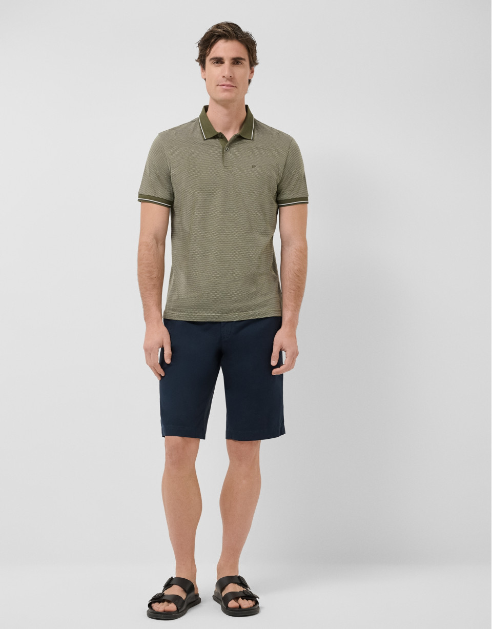 Navy cotton Bermuda shorts - Man - SS2026 | Roberto Verino