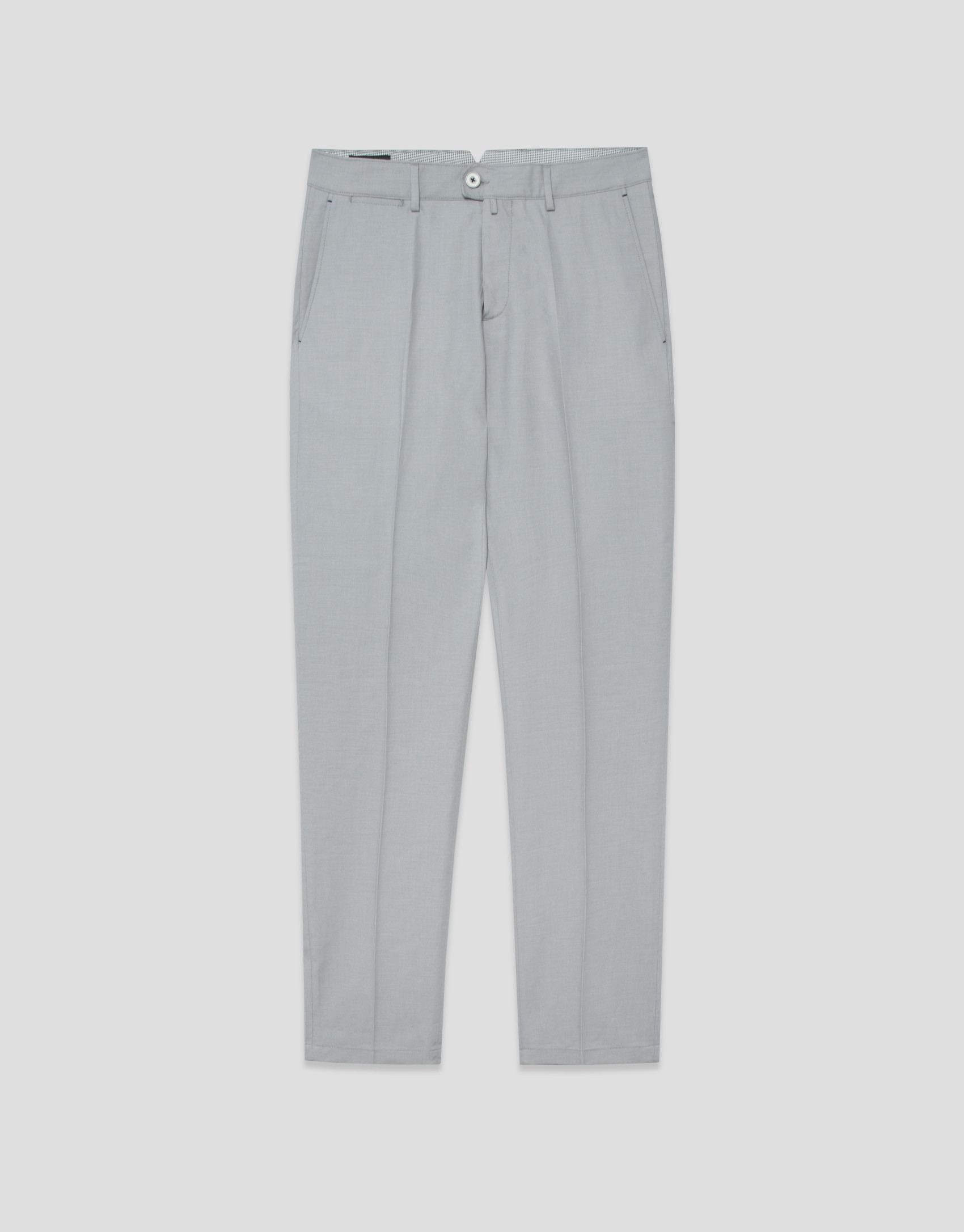 Grey bird's eye chino trousers - Man - SS2026 | Roberto Verino
