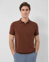 Polo tricotado high twist marrón - Hombre | Roberto Verino