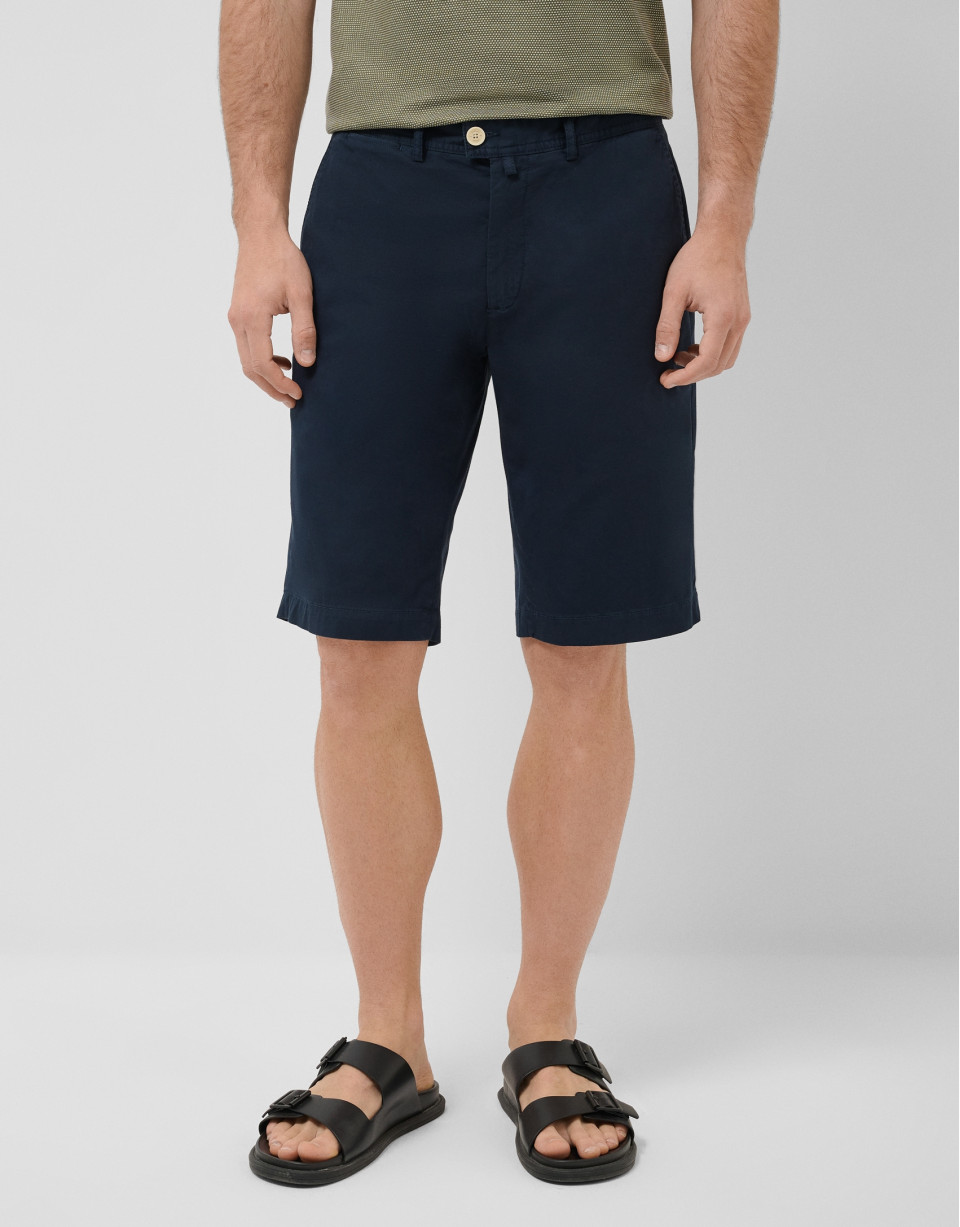 Navy cotton Bermuda shorts - Man - SS2026 | Roberto Verino
