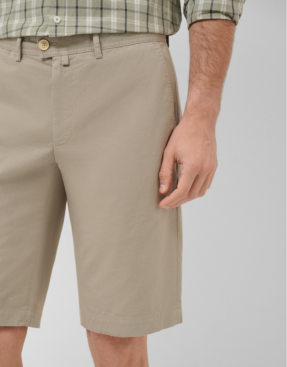 Khaki cotton Bermuda shorts - Man - SS2026 | Roberto Verino