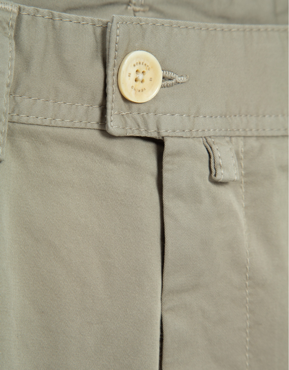 Khaki cotton Bermuda shorts - Man - SS2026 | Roberto Verino
