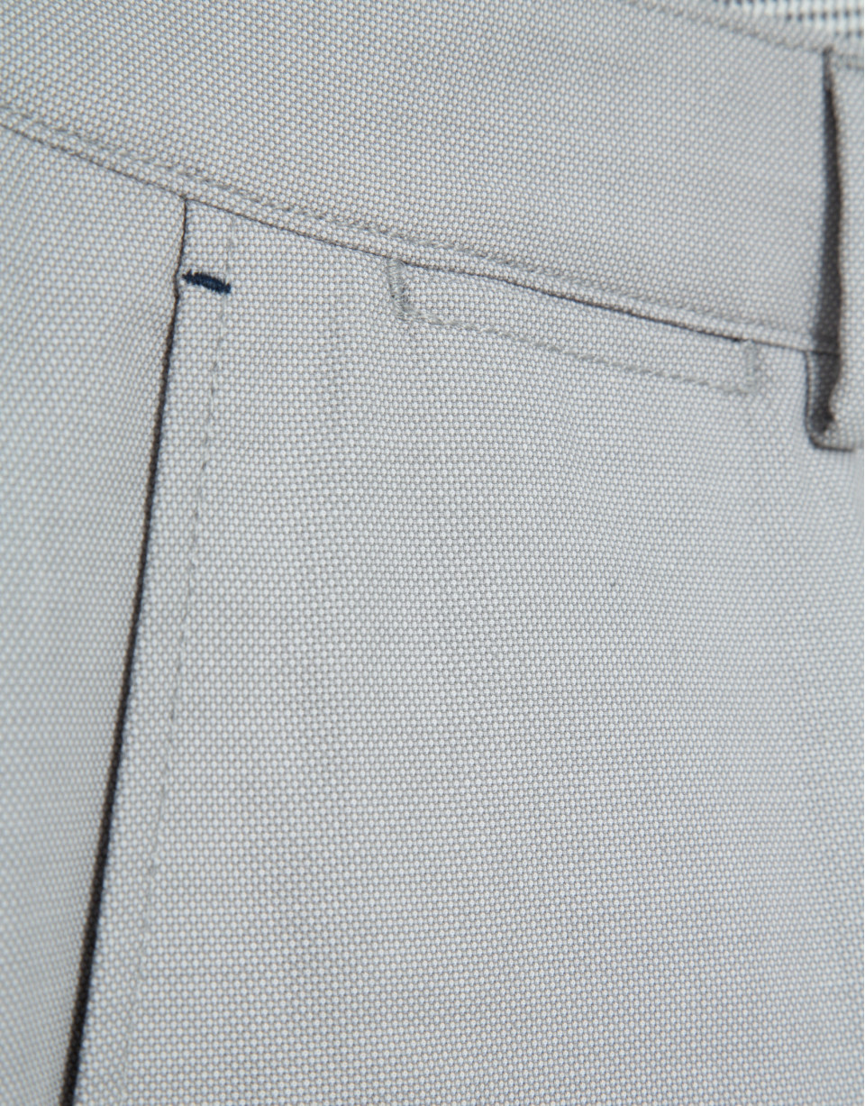 Grey bird's eye chino trousers - Man - SS2026 | Roberto Verino