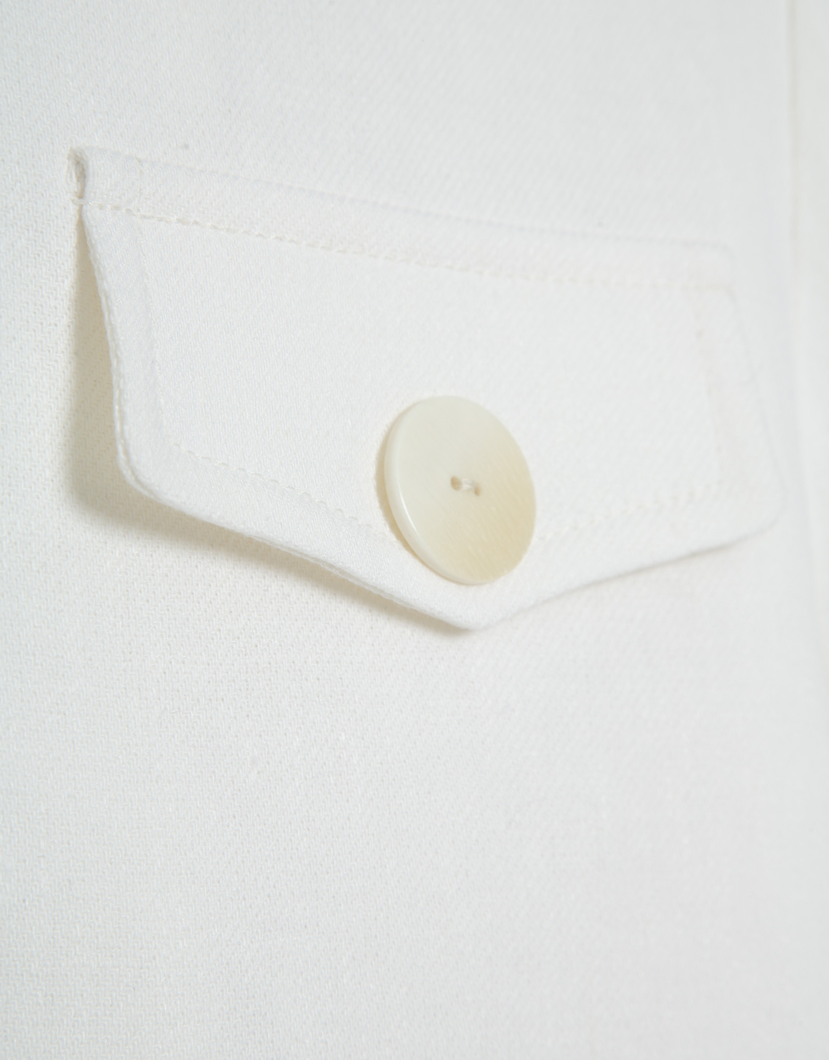 Short jacket in off-white linen blend - Woman | Roberto Verino