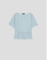 Blusón en crepe estampado tonos azules - Mujer | Roberto Verino