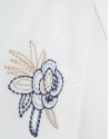 White shirt with blue embroidery on the ... | Roberto Verino