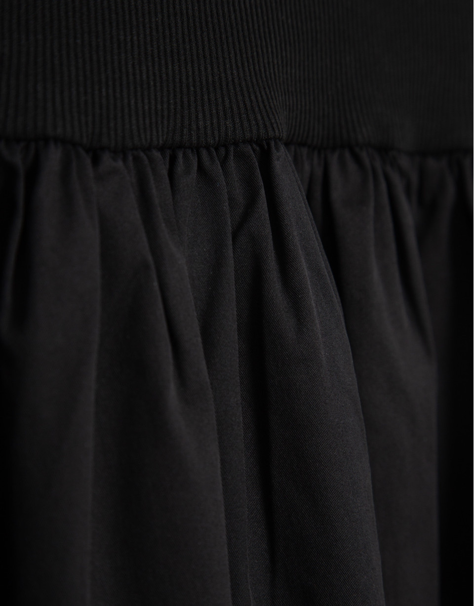 Black knit and cotton blend dress - Woman | Roberto Verino