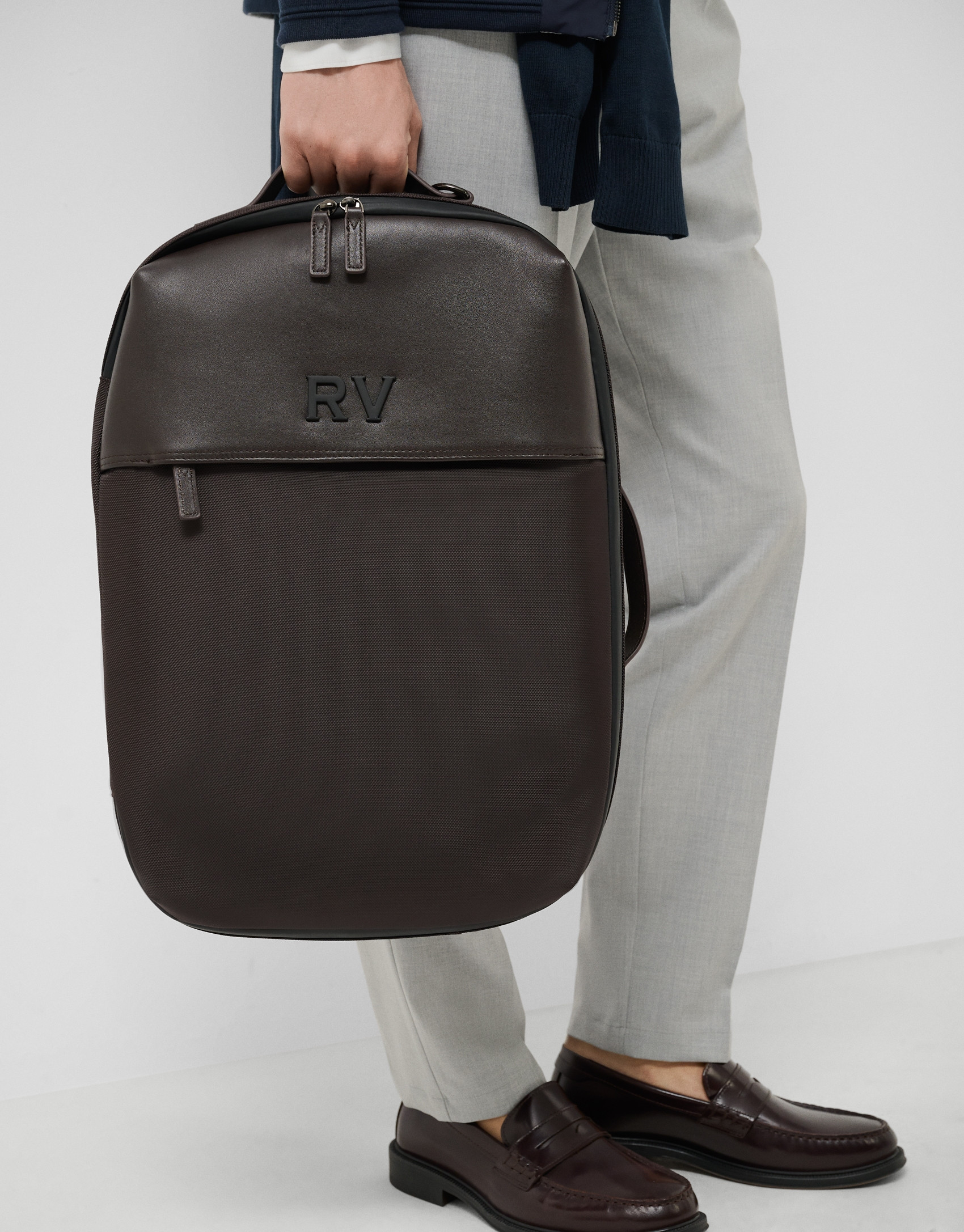Mim brown travel bag - Man - SS2025 | Roberto Verino