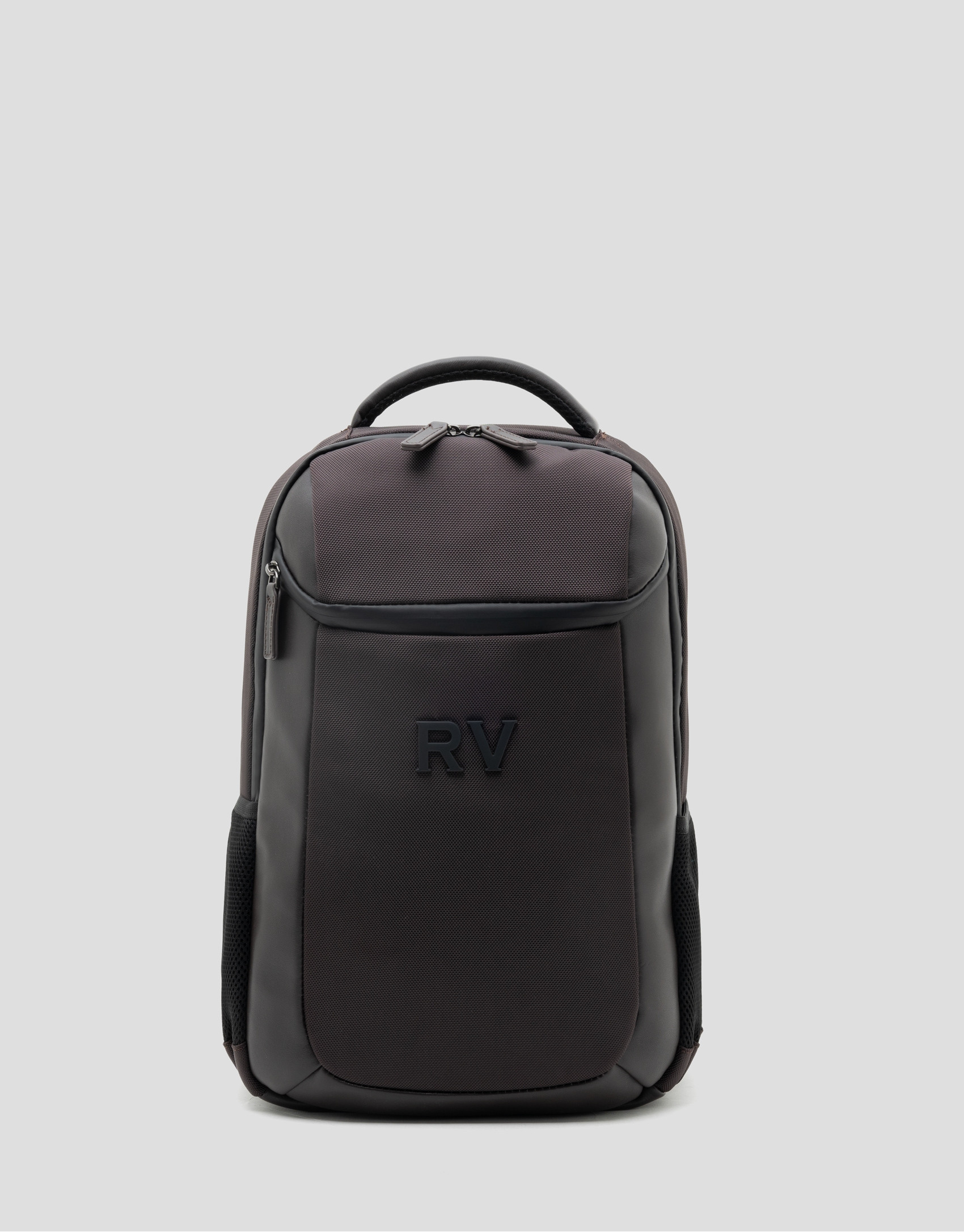 Mim brown nylon and leather rucksack - Man | Roberto Verino