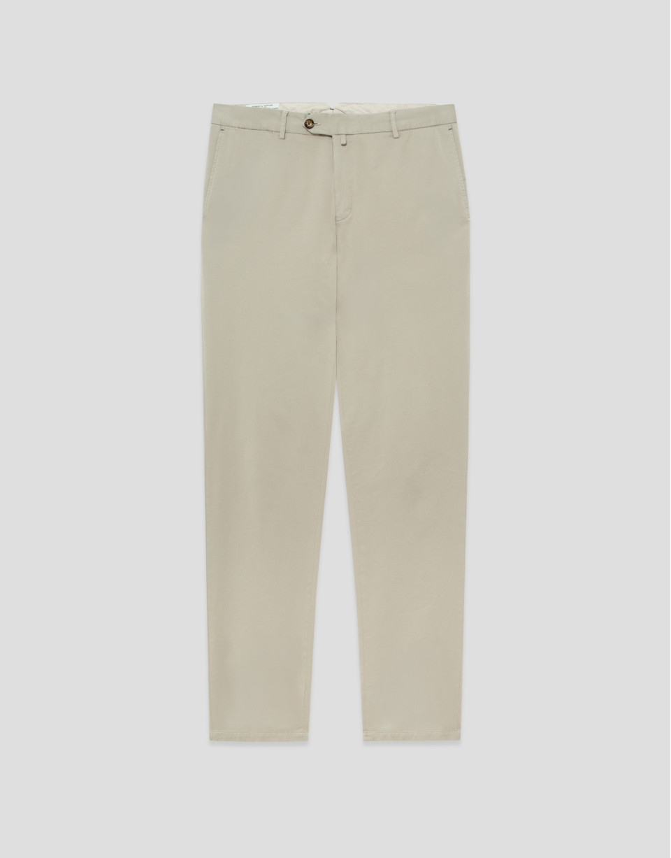 Khaki-dyed chino trousers - Man - SS2026 | Roberto Verino