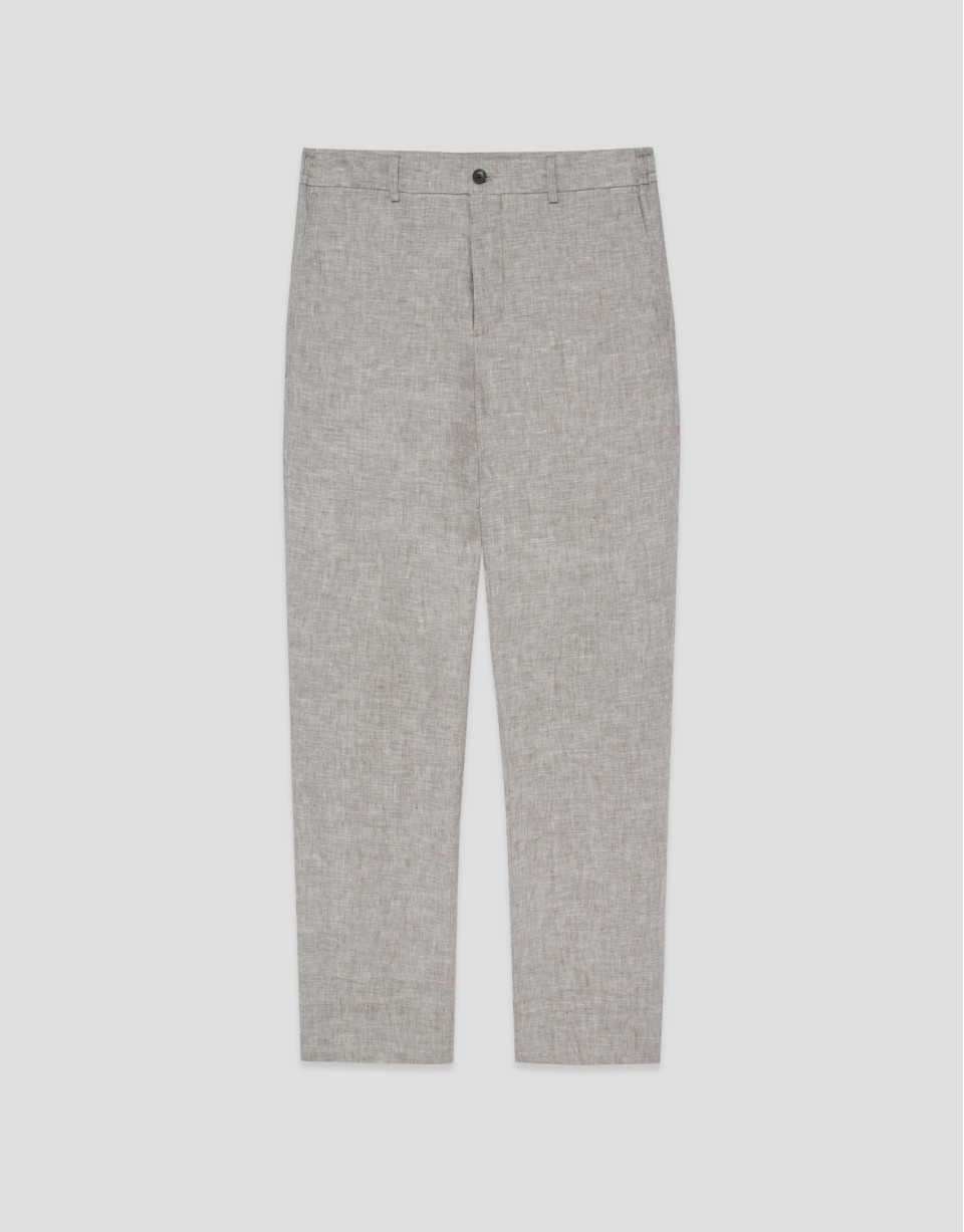Grey linen trousers - Man - SS2026 | Roberto Verino