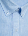 Camisa sport regular lino celeste - Hombre | Roberto Verino