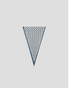 White silk triangular bandana with blue ... | Roberto Verino