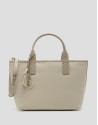 Dafne Midi beige nylon handbag - Woman - SS2026 | Roberto Verino