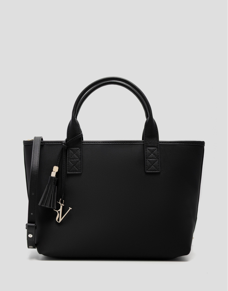 Dafne Midi black nylon handbag - Woman - SS2026 | Roberto Verino