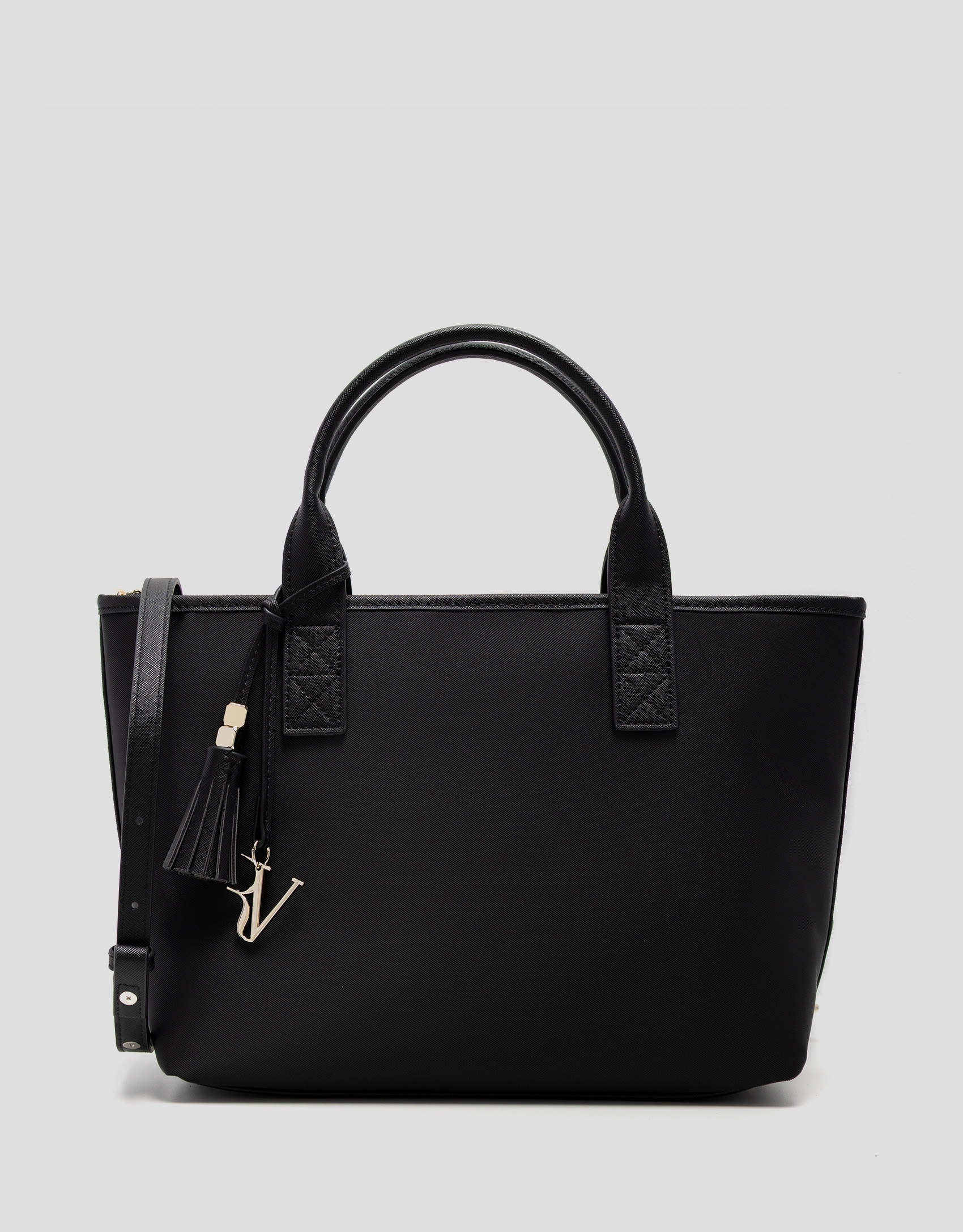 Bolso de mano Dafne Midi nailon negra - Mujer | Roberto Verino