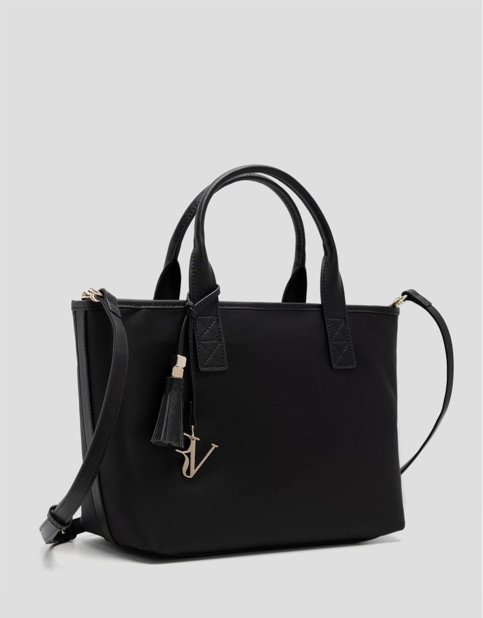 Dafne Midi black nylon handbag - Woman - SS2026 | Roberto Verino