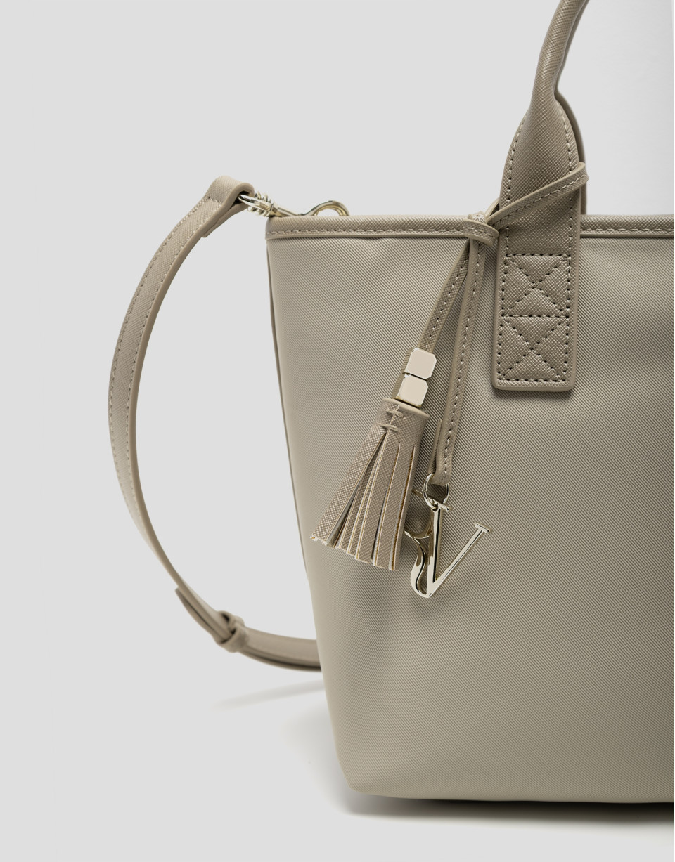 Bolso de mano Dafne Midi nailon beige - Mujer | Roberto Verino