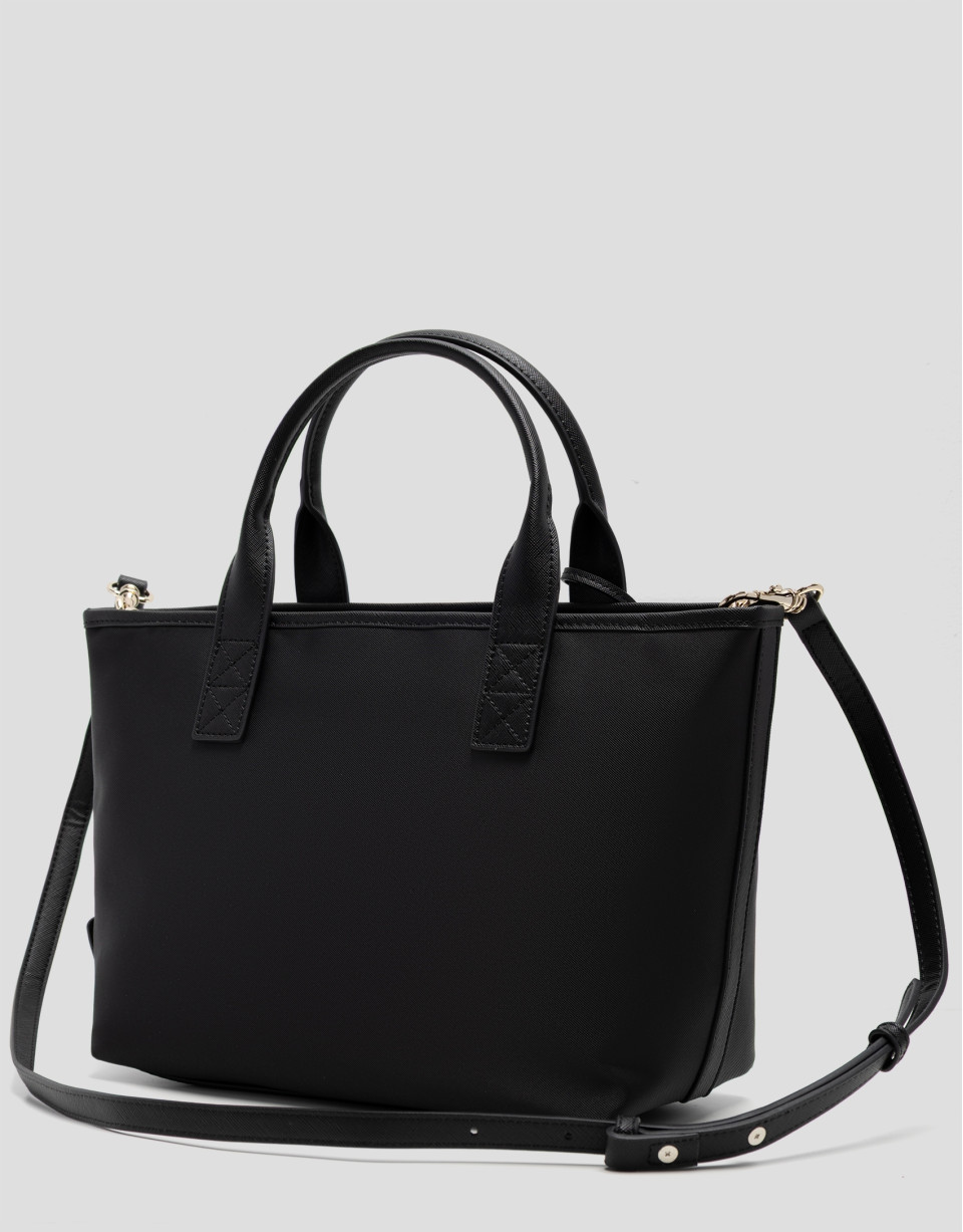 Bolso de mano Dafne Midi nailon negra - Mujer | Roberto Verino