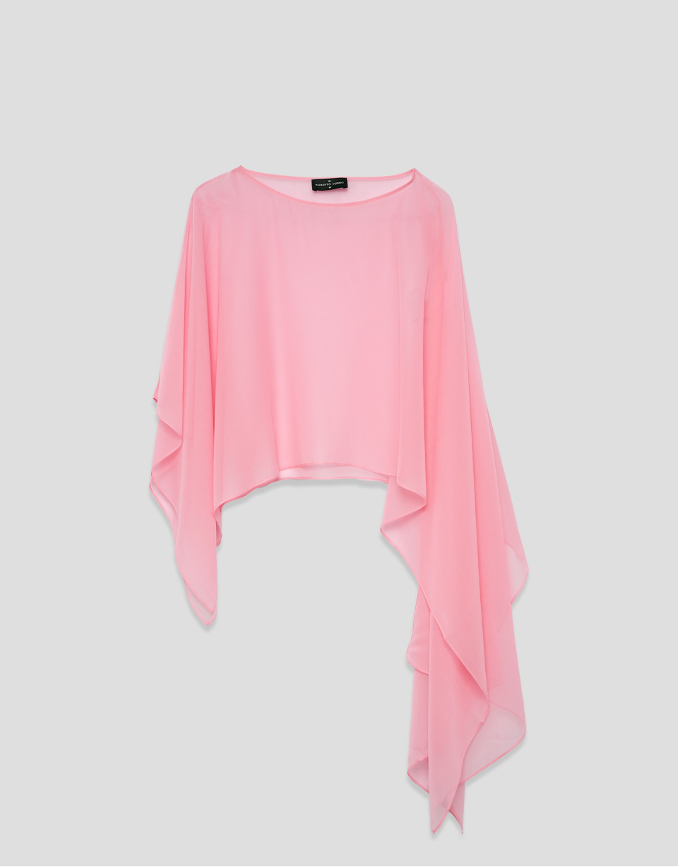 Pink silk shawl - Woman - SS2026 | Roberto Verino