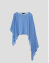 Blue silk shawl - Woman - SS2026 | Roberto Verino