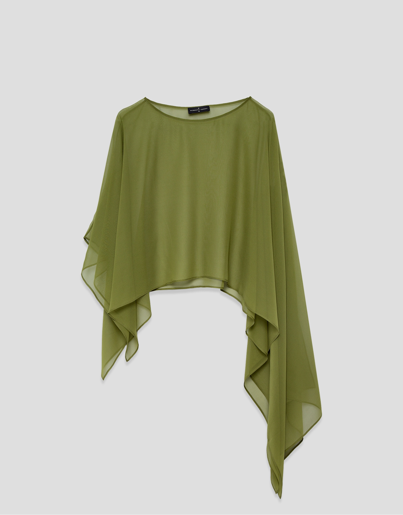 Green silk shawl - Woman - SS2026 | Roberto Verino