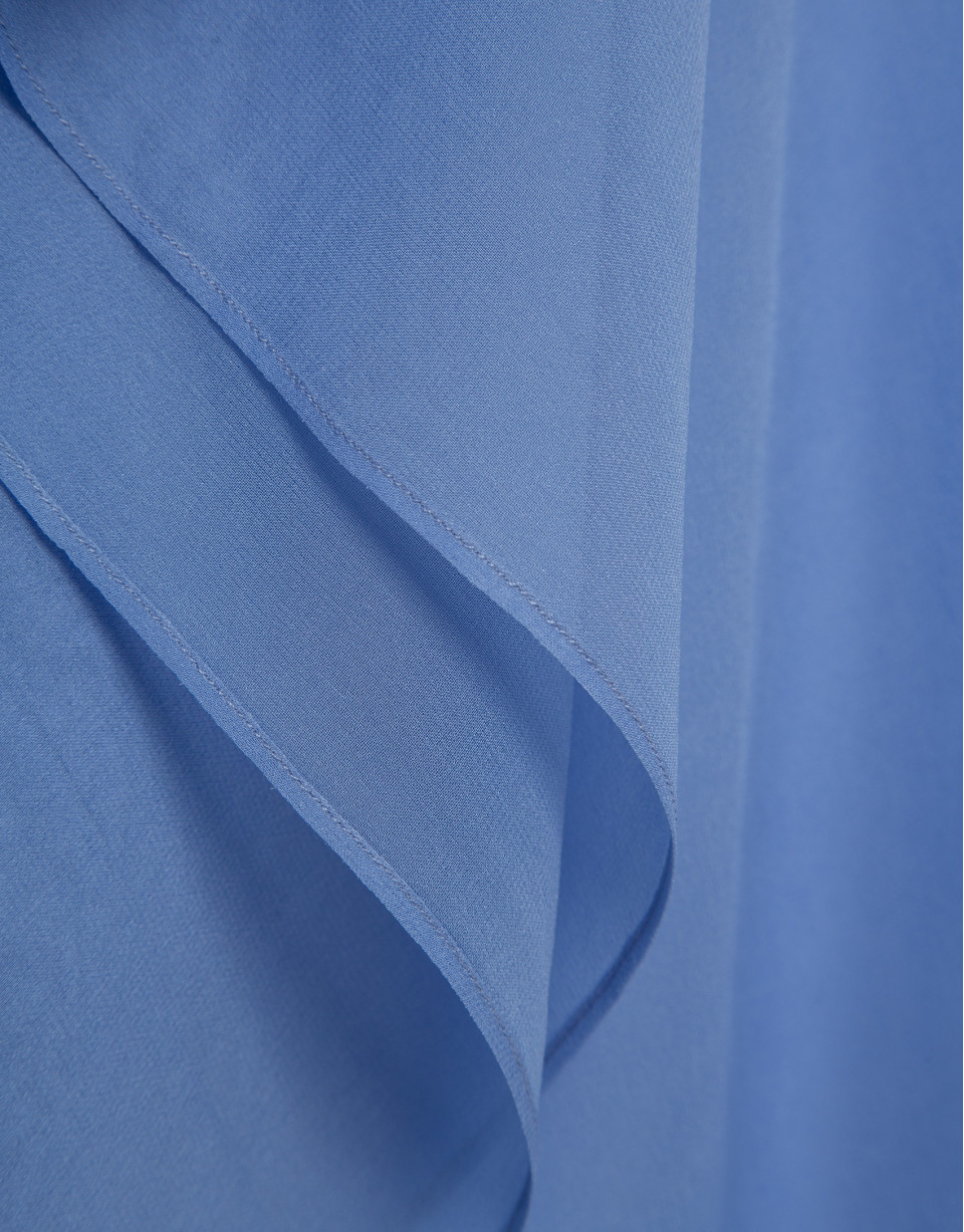 Blue silk shawl - Woman - SS2026 | Roberto Verino
