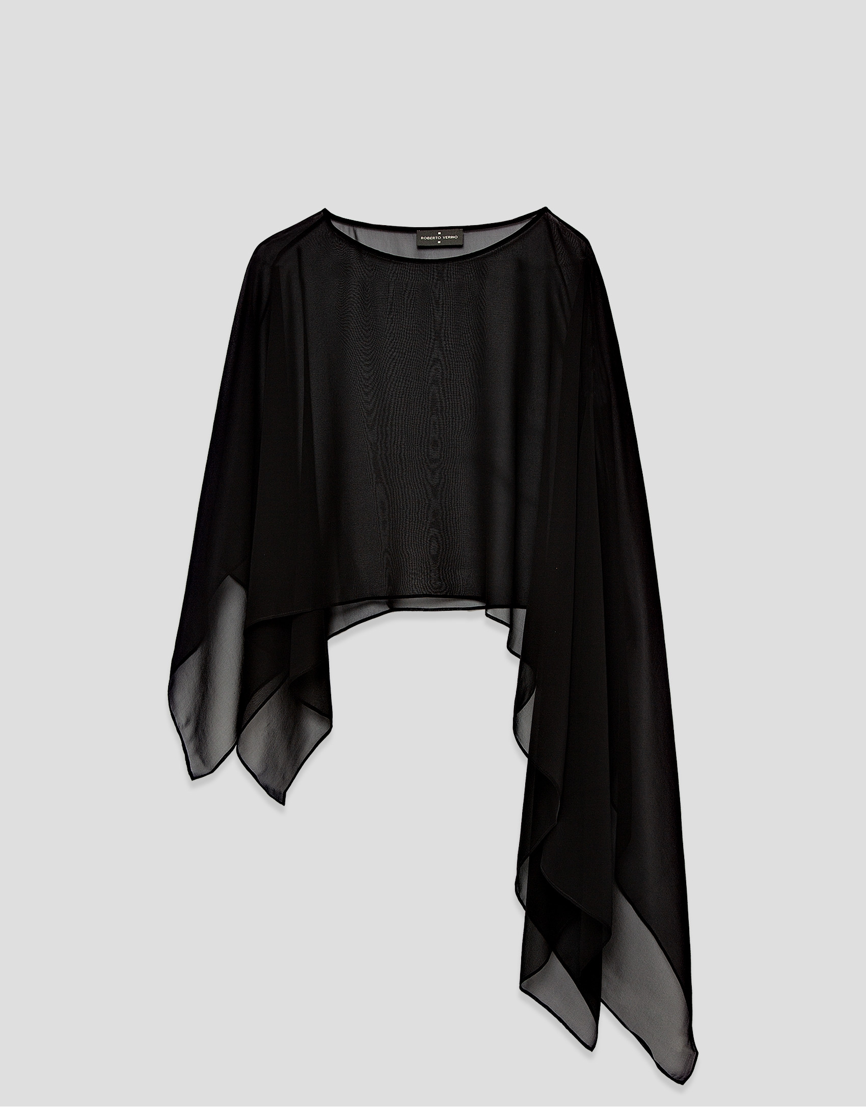 Black silk shawl - Woman - SS2026 | Roberto Verino