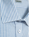 Camisa sport slim fit rayas celeste y blanco | Roberto Verino