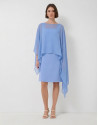 Blue silk shawl - Woman - SS2026 | Roberto Verino