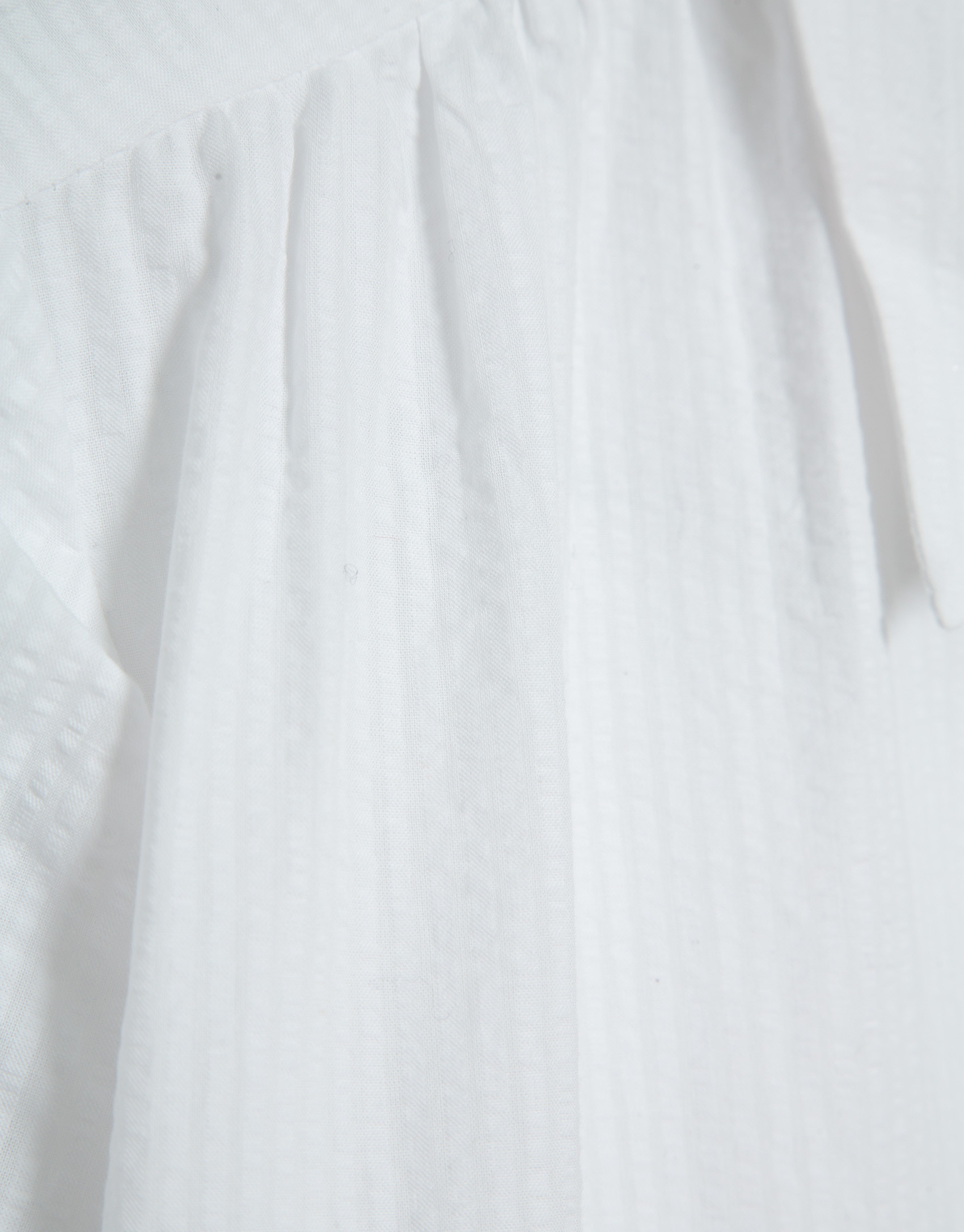 Blusa manga corta seersucker algodón blanco ... | Roberto Verino