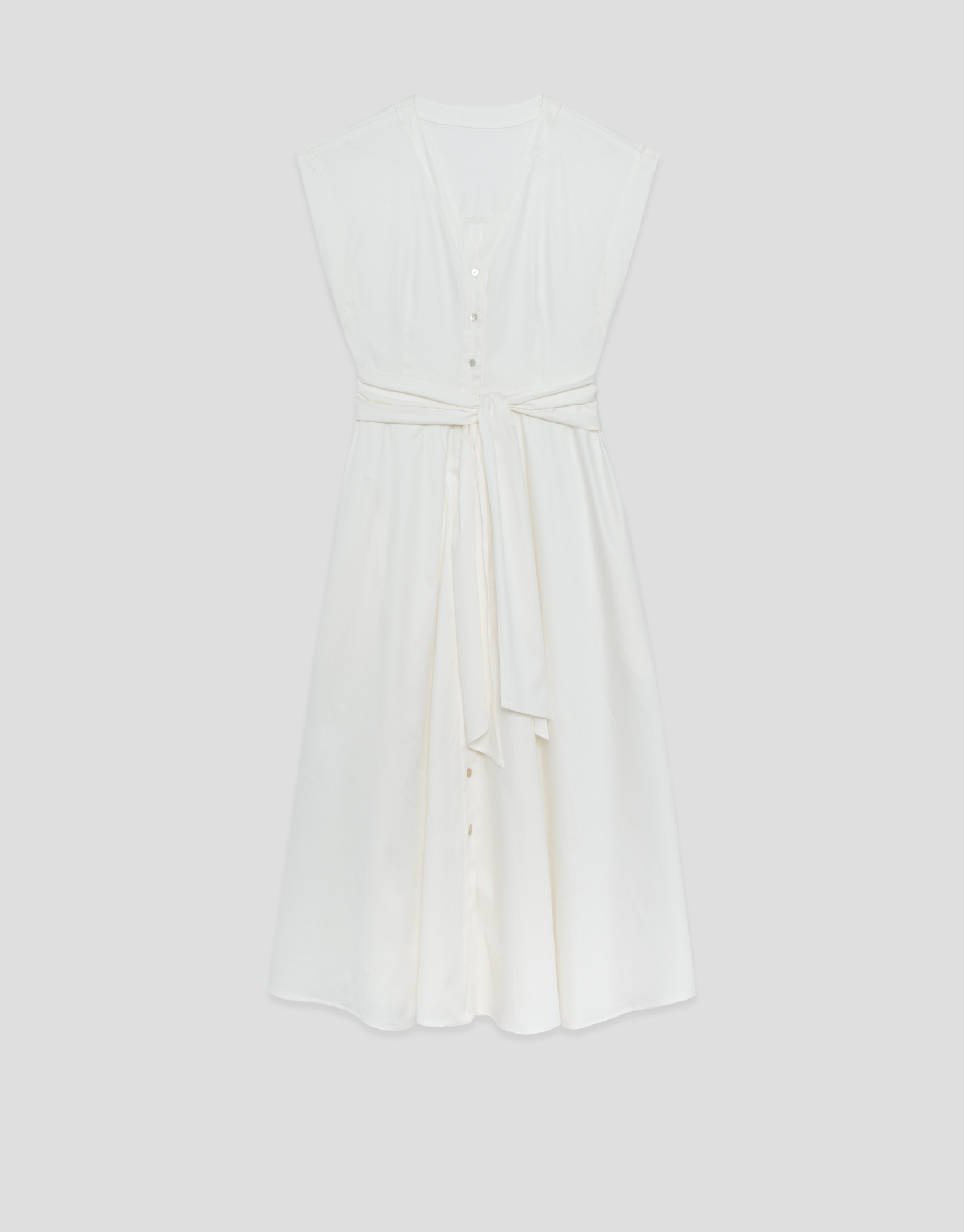 Off-white V-neck shirt dress - Woman - SS2026 | Roberto Verino
