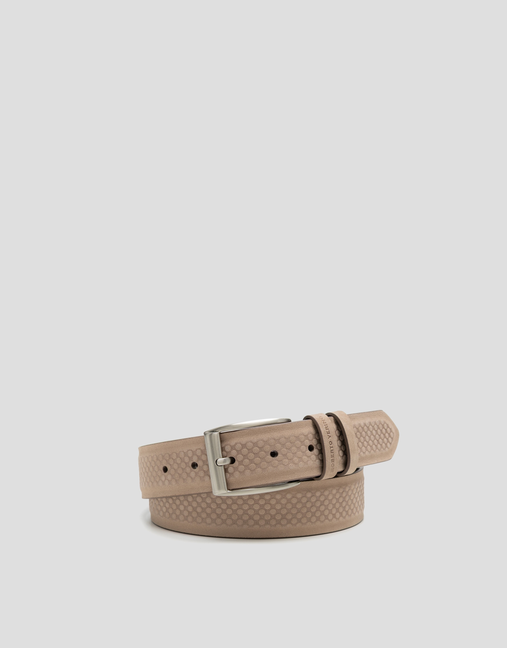 Sand suede belt - Man - SS2026 | Roberto Verino