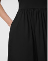 Black knit and cotton blend dress - Woman | Roberto Verino