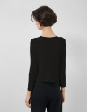 Short black bobble knit jacket - Woman - SS2026 | Roberto Verino