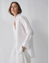 Camisa oversize lino blanca - Mujer - PV2026 | Roberto Verino