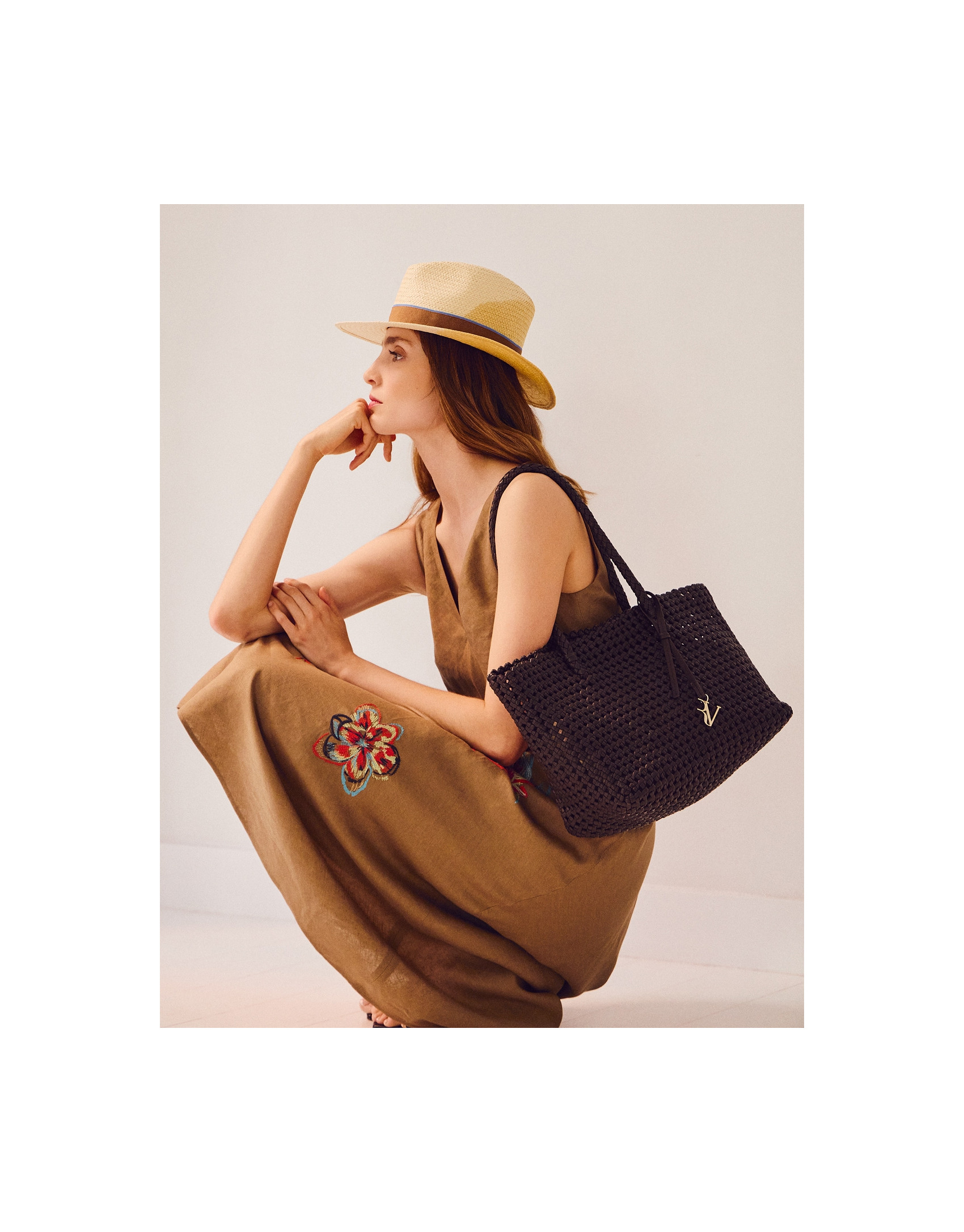 Bolso de hombro Paola Shopper piel anudada ... | Roberto Verino
