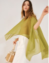 Green silk shawl - Woman - SS2026 | Roberto Verino