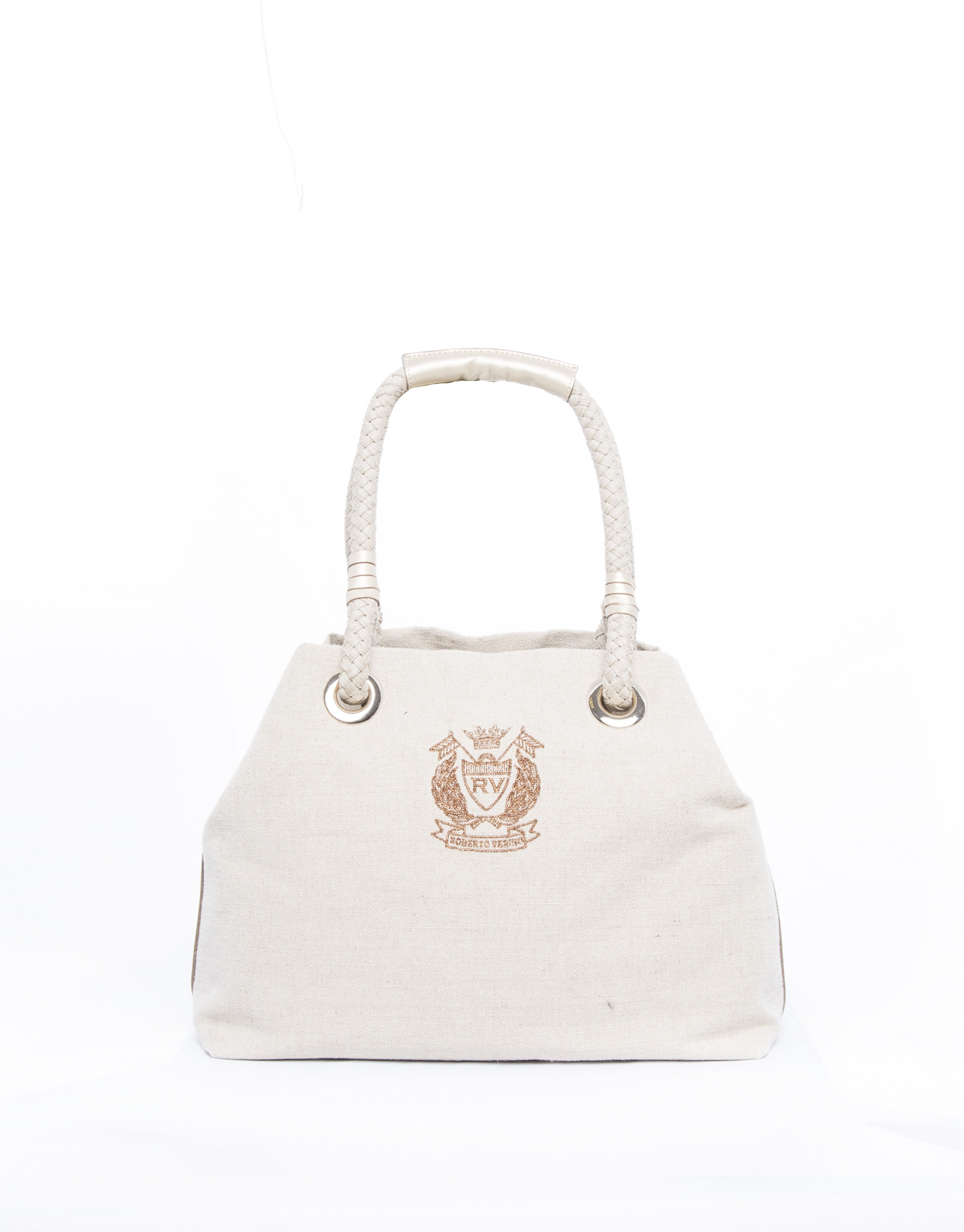 Taupe canvas Daría tote bag