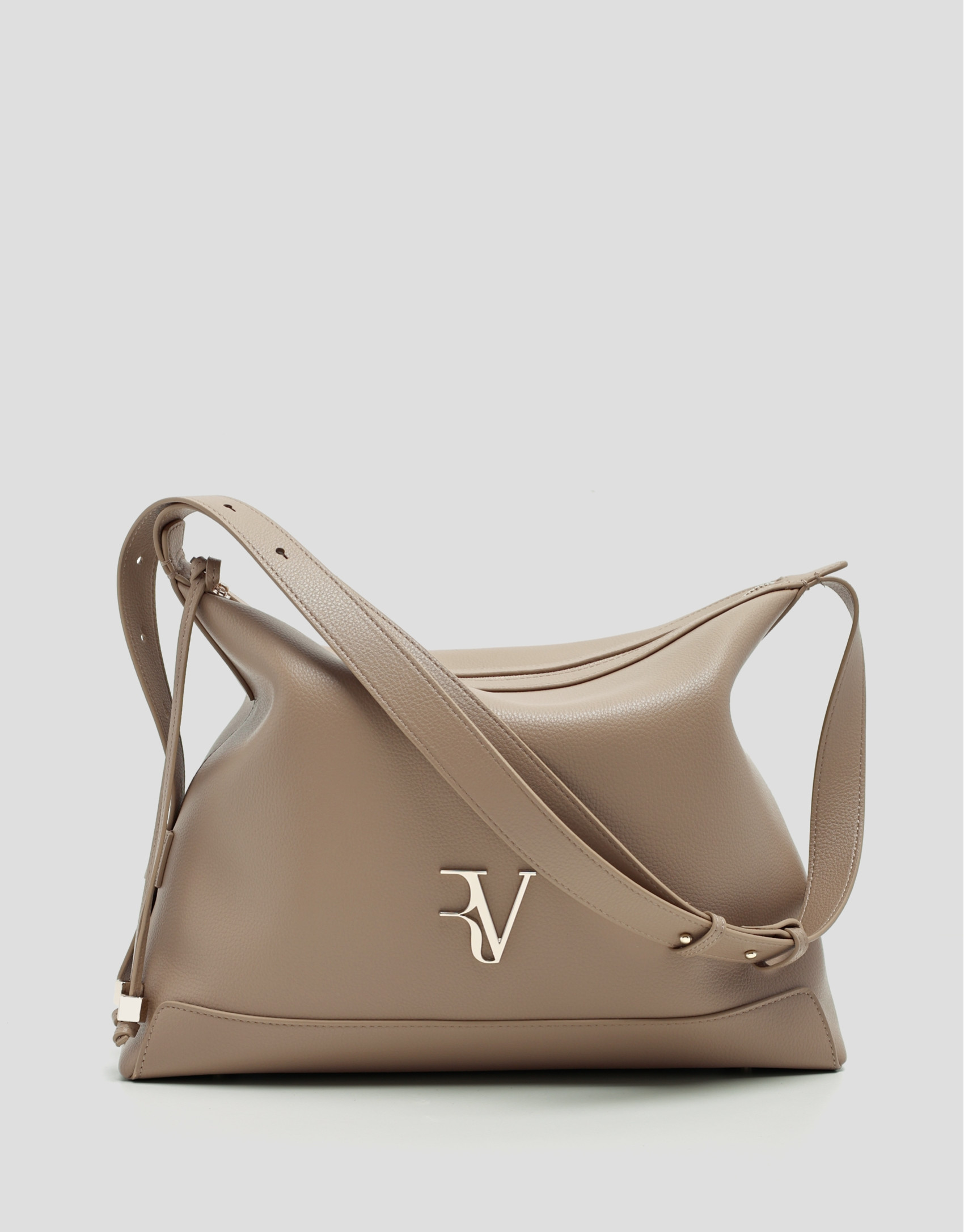 Bolso Hobo Lila piel cámel - Mujer - PV2026 | Roberto Verino