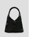 Alison knotted leather handbag in black - Woman | Roberto Verino