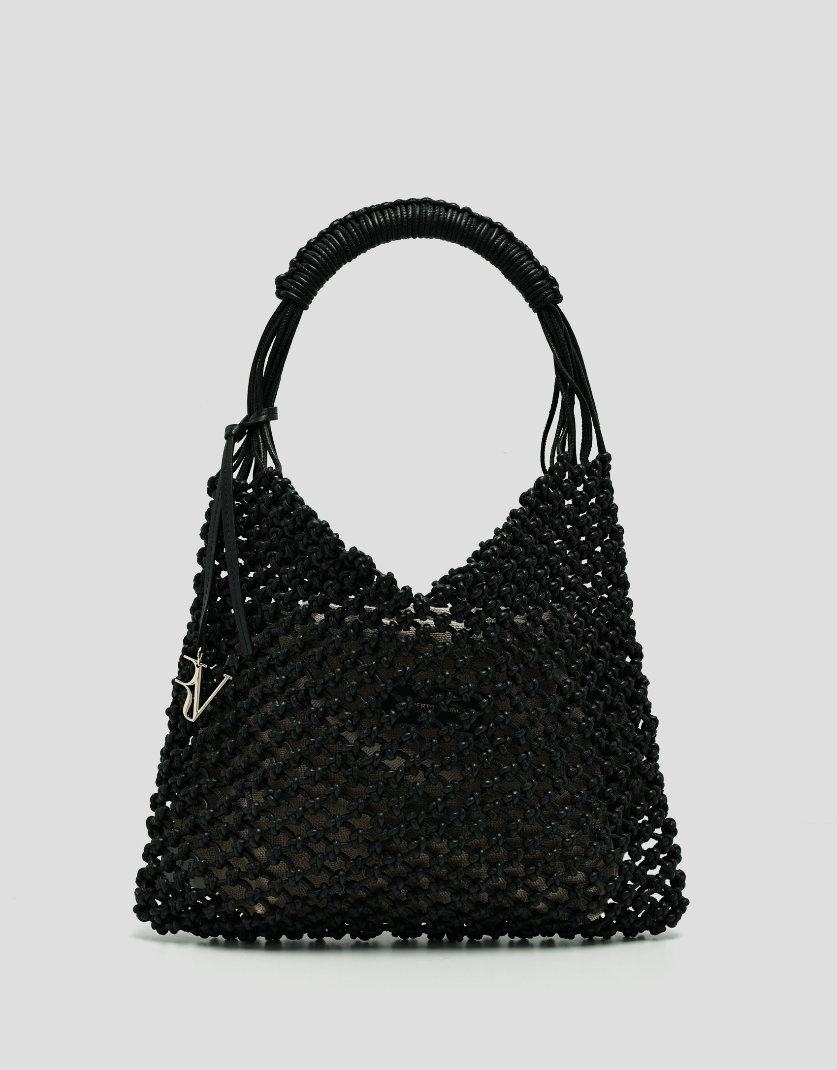 Bolso Alison piel anudada negra - Mujer | Roberto Verino