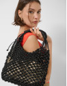 Bolso Alison piel anudada negra - Mujer | Roberto Verino