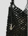 Alison knotted leather handbag in black - Woman | Roberto Verino
