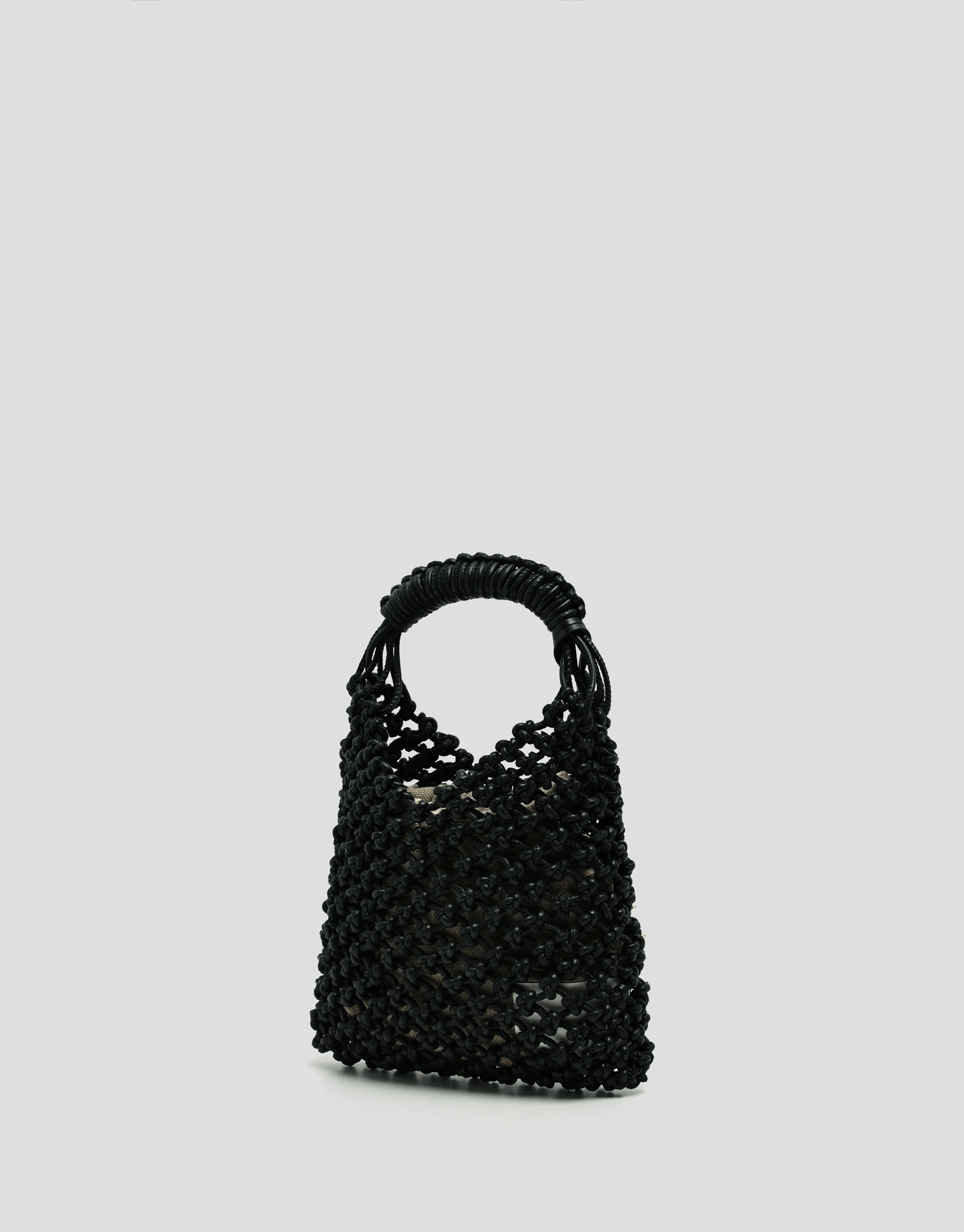 Bolso Alison Mini piel anudada negra - Mujer | Roberto Verino