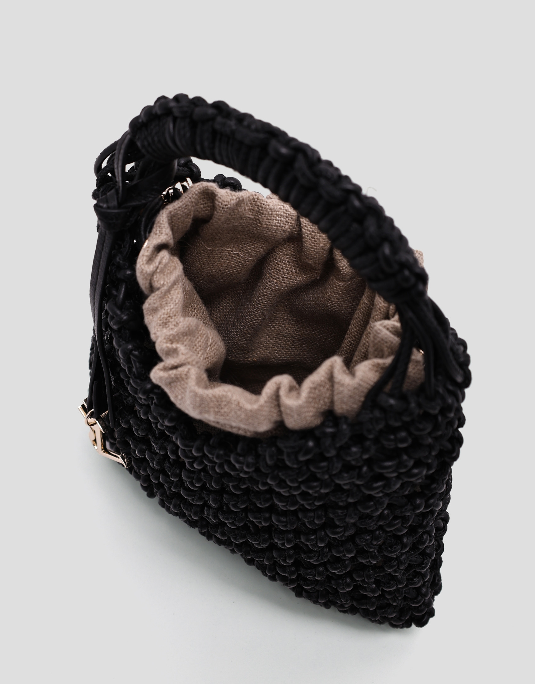 Bolso Alison Mini piel anudada negra - Mujer | Roberto Verino
