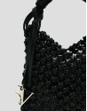 Alison Mini knotted leather handbag in black | Roberto Verino
