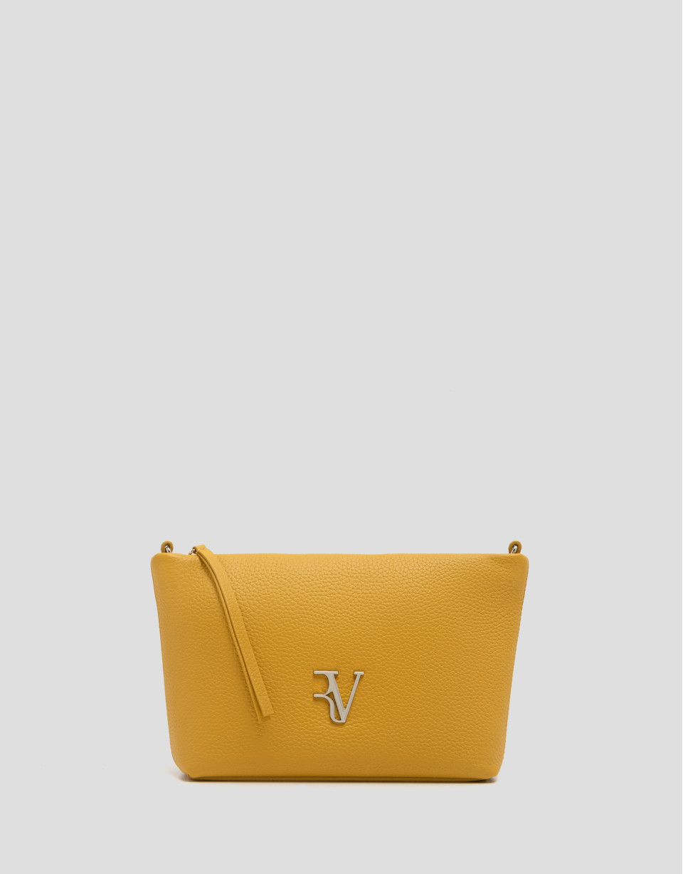 Megan Messenger mustard leather shoulder bag | Roberto Verino