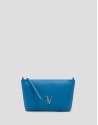 Bolso bandolera Megan Messenger piel azul claro | Roberto Verino