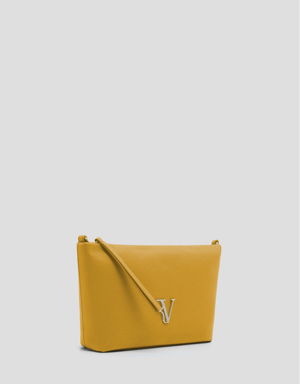Megan Messenger mustard leather shoulder bag | Roberto Verino